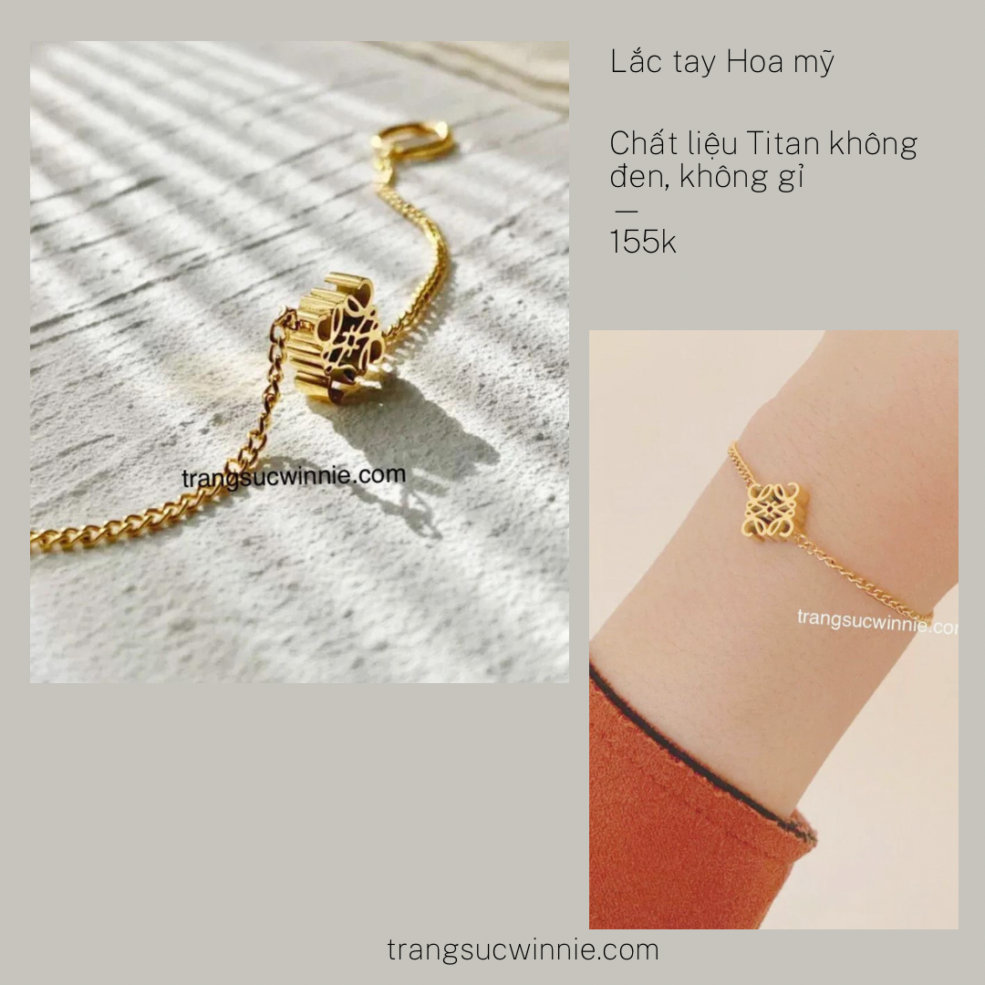  Lắc tay titan Hoa mỹ 