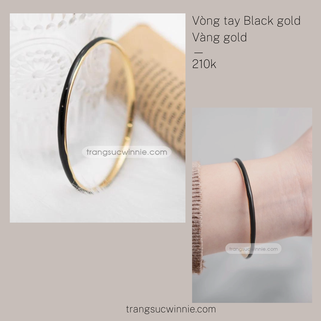  Vòng tay titan Black gold 
