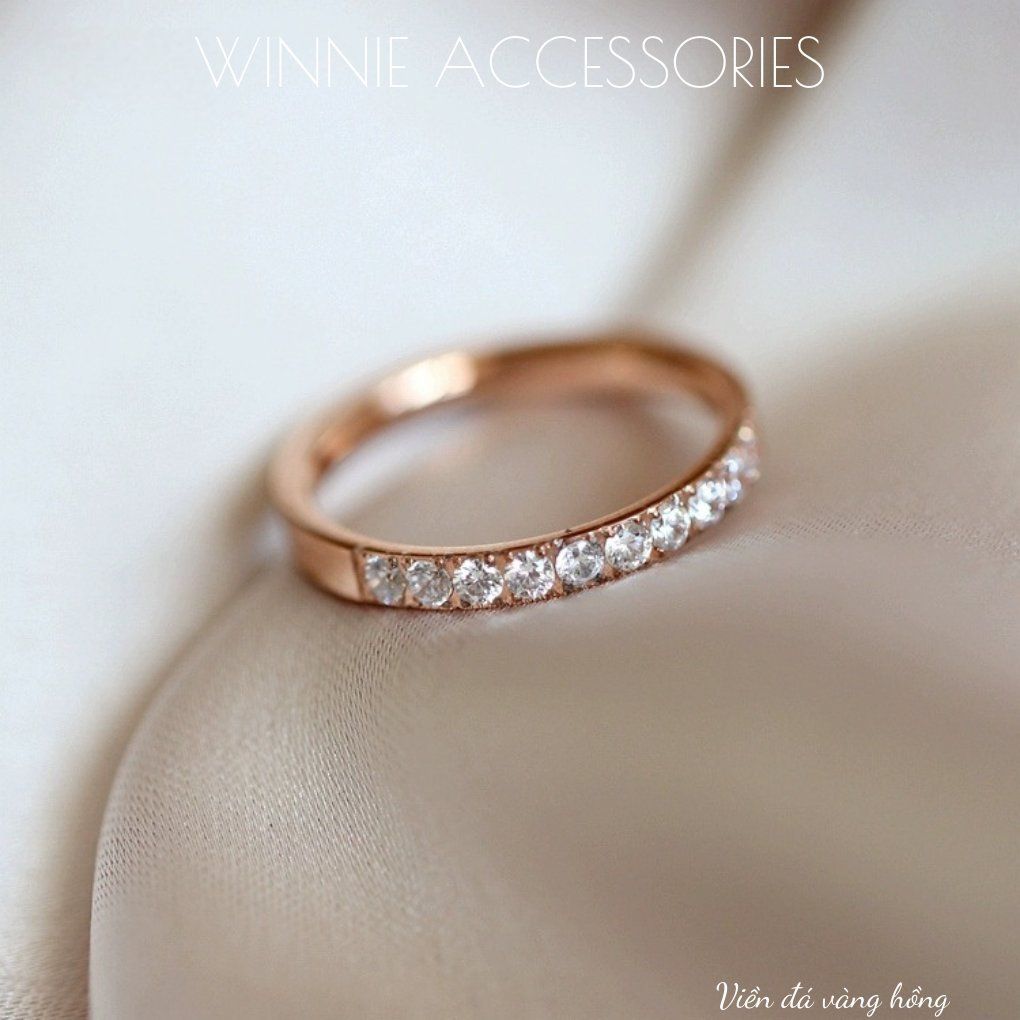  Nhẫn titan Viền đá VH 