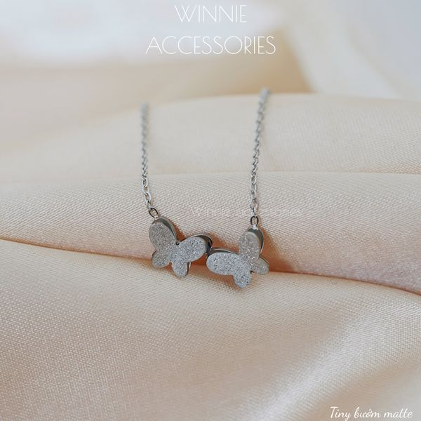  Dây chuyền titan Tiny bướm matte B 