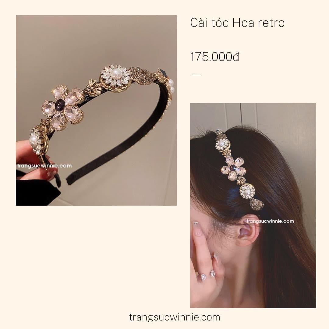  Cài tóc Hoa retro 