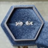  Hoa tai Bạc S925 Song ngư 