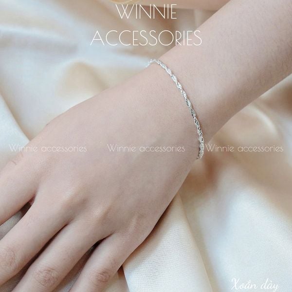  Lắc tay Bạc S925 2 xoắn dày 