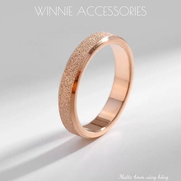  Nhẫn titan Matte 4mm VH 