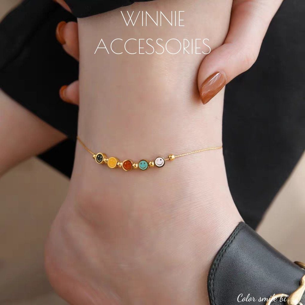  Lắc chân titan Color smile bi 