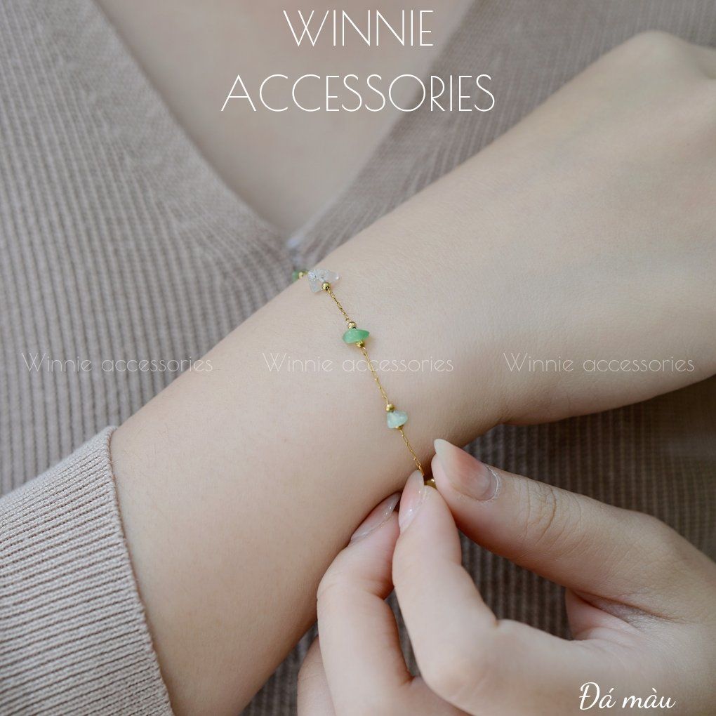  Lắc tay titan đá màu 