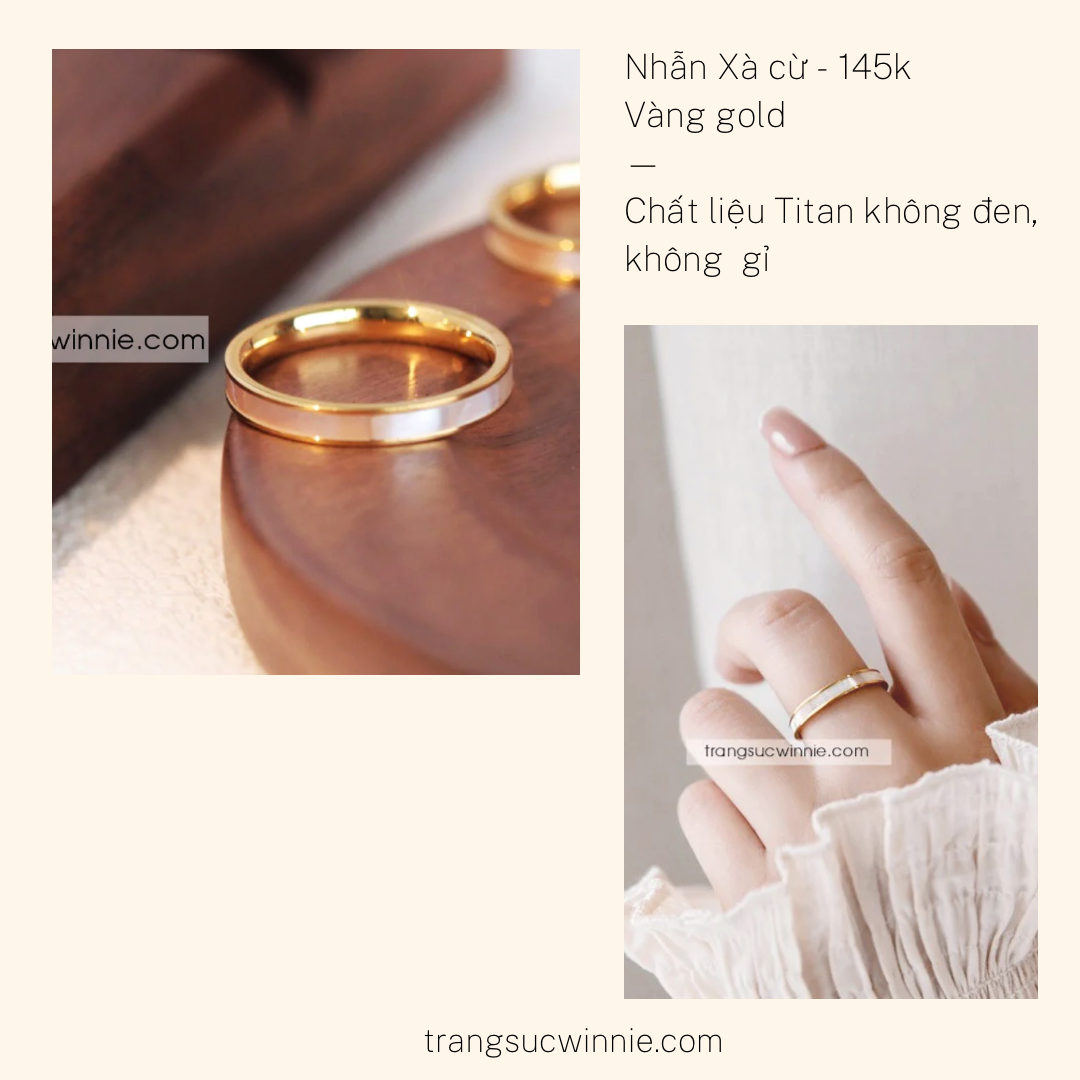  Nhẫn titan xà cừ VG 
