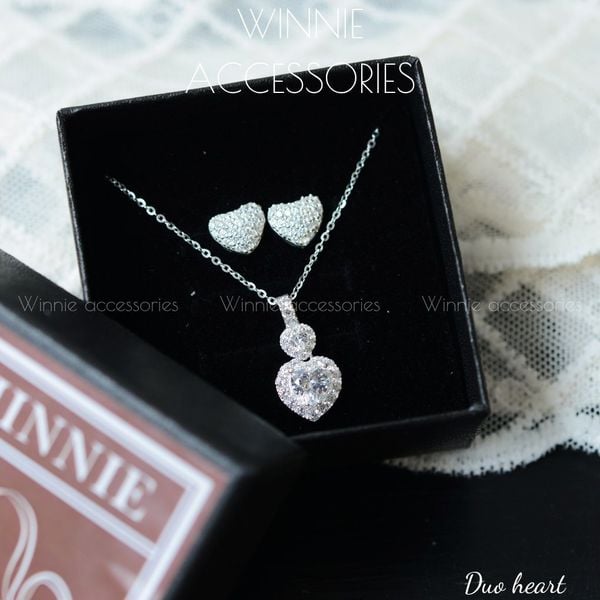  Dây chuyền Bạc S925 Duo Heart 