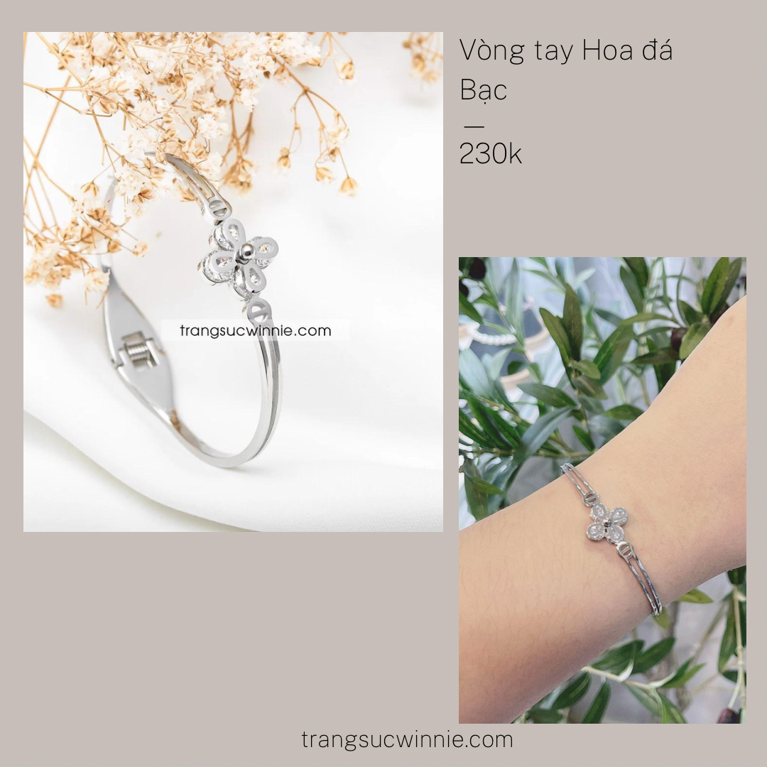  Vòng tay titan Hoa đá B 