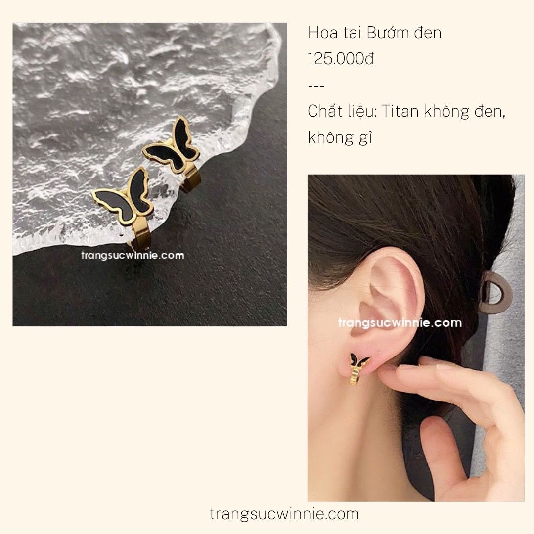  Hoa tai titan Bướm Đen 