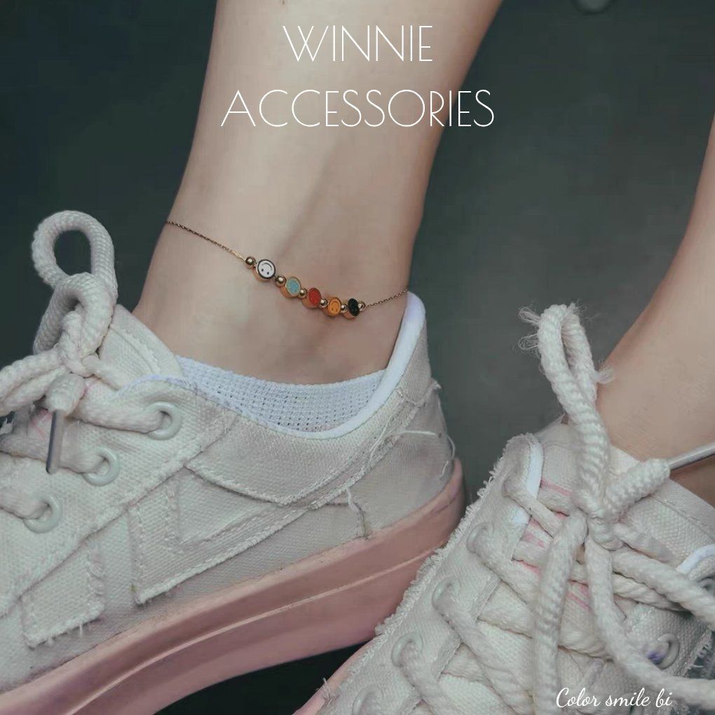  Lắc chân titan Color smile bi 