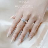  Nhẫn Bạc S925 Floral 2 line 