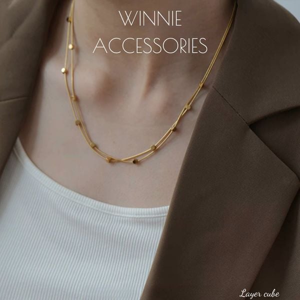  Dây chuyền titan Layer cube 