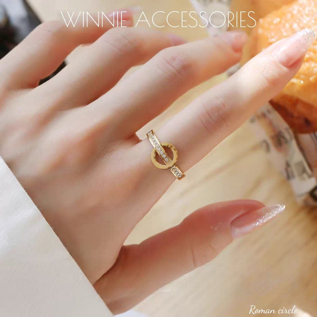  Nhẫn titan Roman circle 