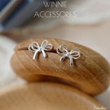  Hoa tai Bạc S925 Twin Bow 