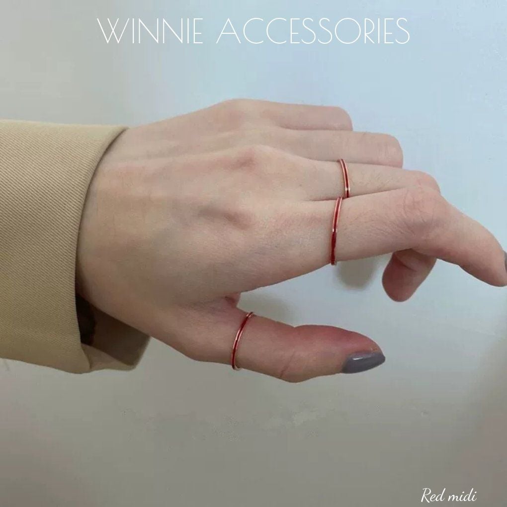  Nhẫn titan Red Midi 