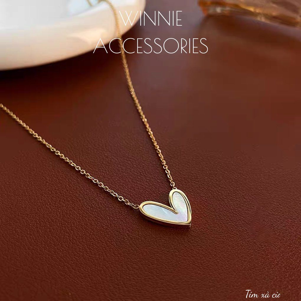  Dây chuyền titan Tim xà cừ 