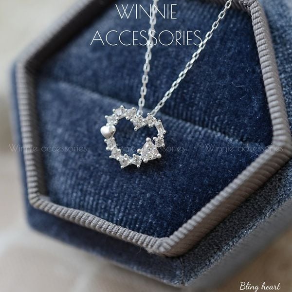  Dây chuyền Bạc S925 Bling heart 