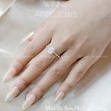  Nhẫn Bạc S925 Đá Nam Phi Oval white 