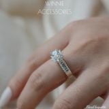  Nhẫn Bạc S925 Floral Baguette 