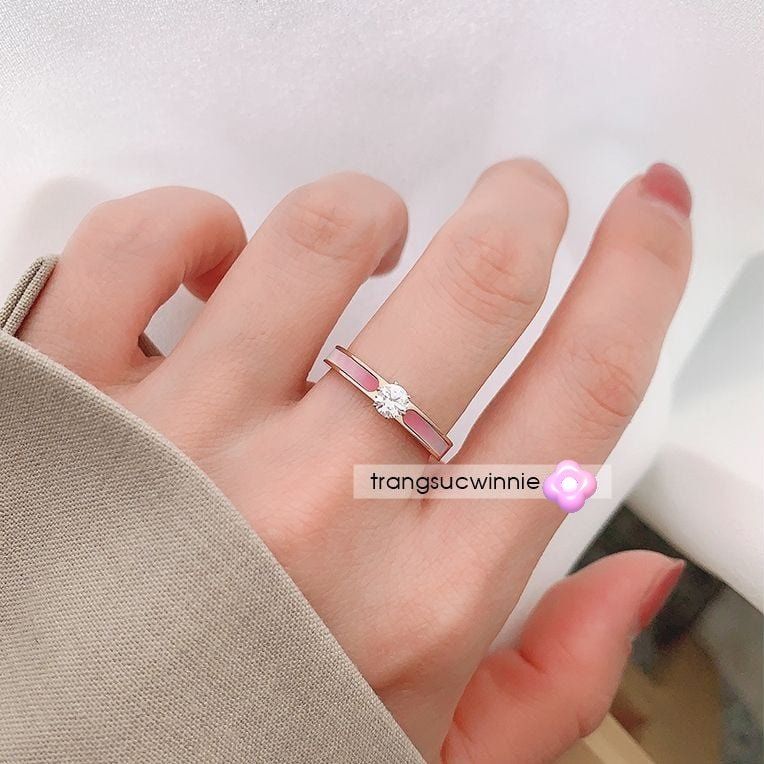 Nhẫn titan Pink Nacre 
