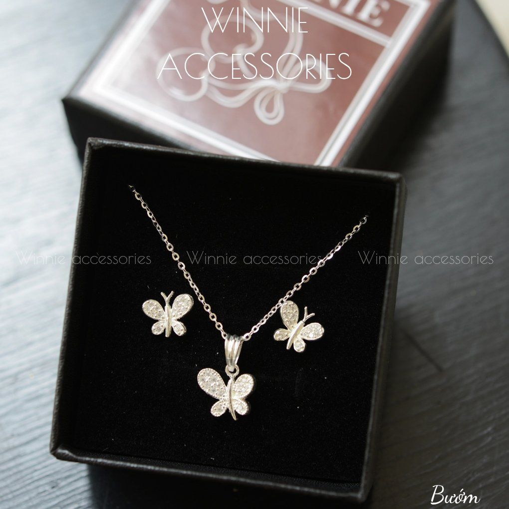  Hoa tai Bạc S925 Bướm 