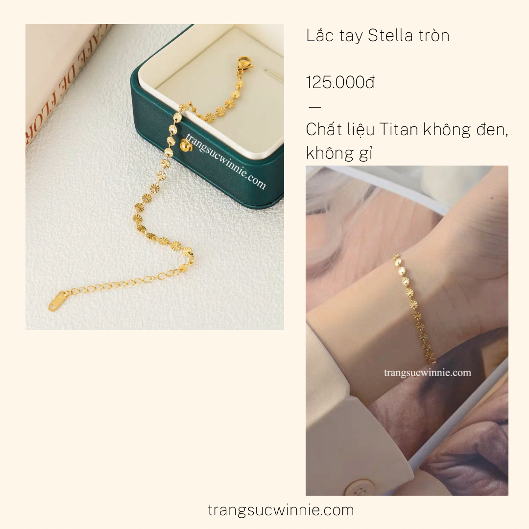  Lắc tay titan Stella tròn 