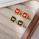  Hoa tai Titan Frame heart 