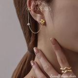  Hoa tai Titan Earcuff Chain Clover (1 chiếc) 