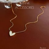  Dây chuyền titan Tim xà cừ 