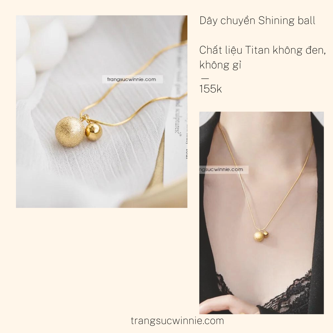  Dây chuyền titan Shining Ball 