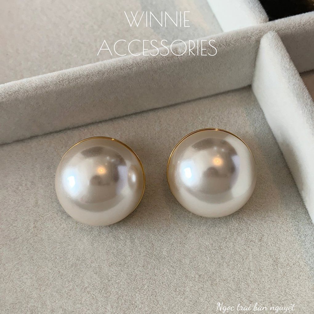  Hoa tai titan Ngọc trai bán nguyệt 