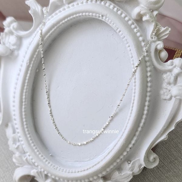  Dây chuyền Bạc S925 Xoắn Lá nhỏ 