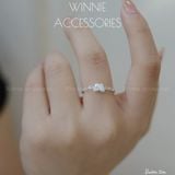  Nhẫn Bạc S925 Bướm Tim 