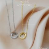  Dây chuyền Titan Half Diamond 