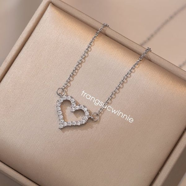  Dây chuyền titan Bling heart 