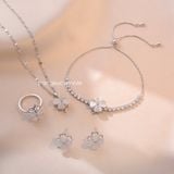  Lắc tay titan Clover opal xoay 