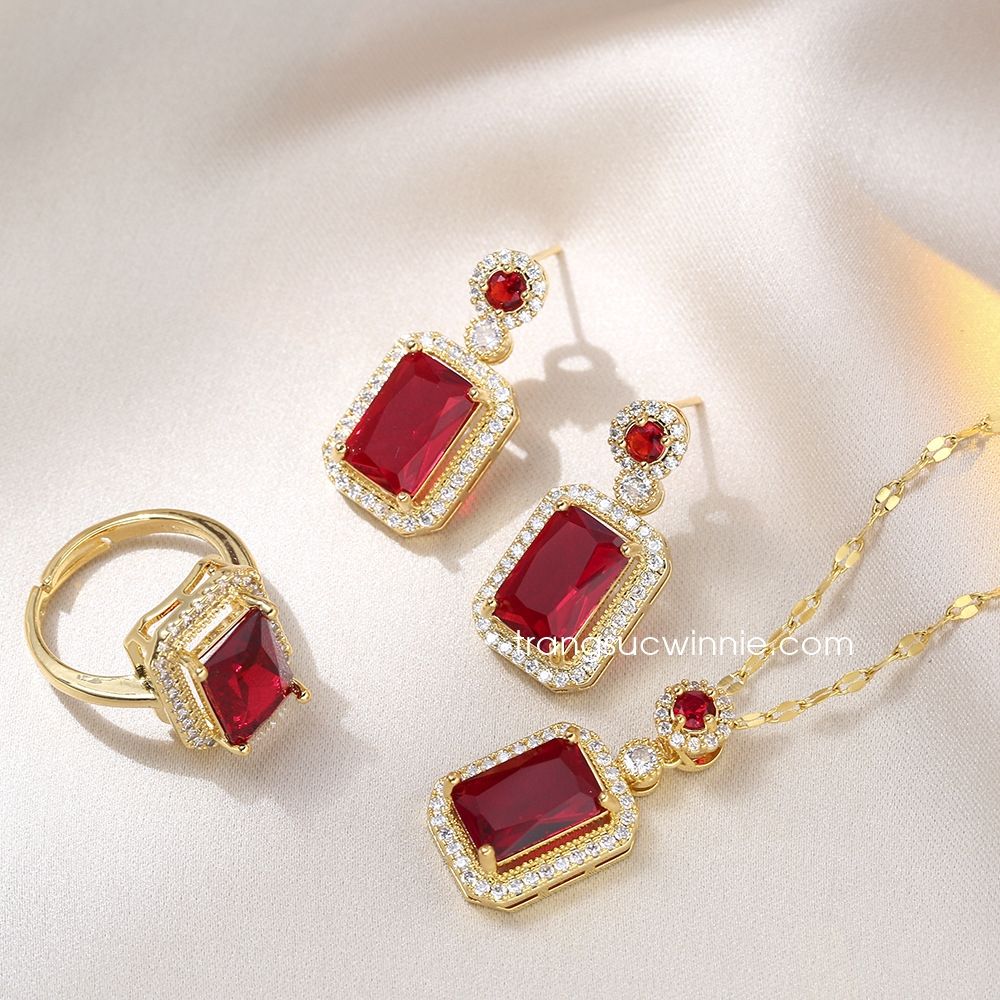  Dây chuyền titan Ruby 