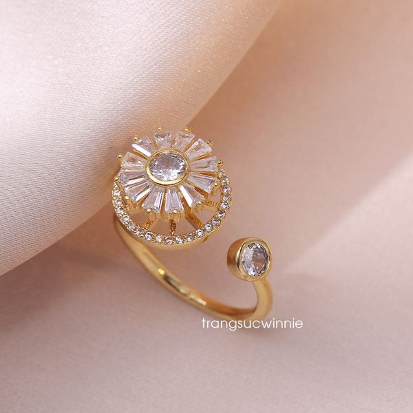  Nhẫn titan Thược dược trắng 