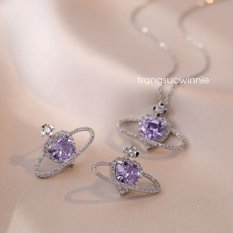  Dây chuyền titan Vivienne tím 