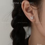  Hoa tai Bạc S925 Blue Swan 