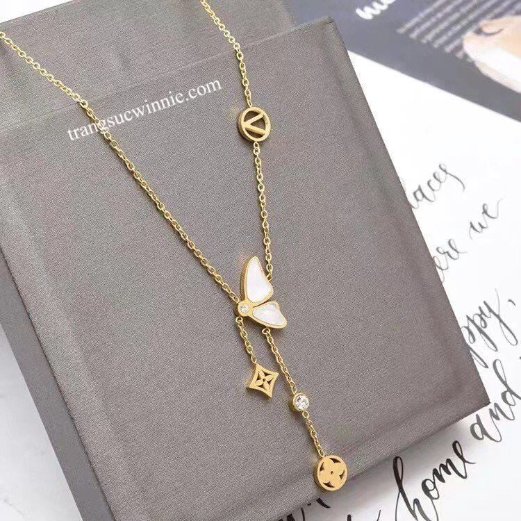  Dây chuyền titan Bướm nghiêng 
