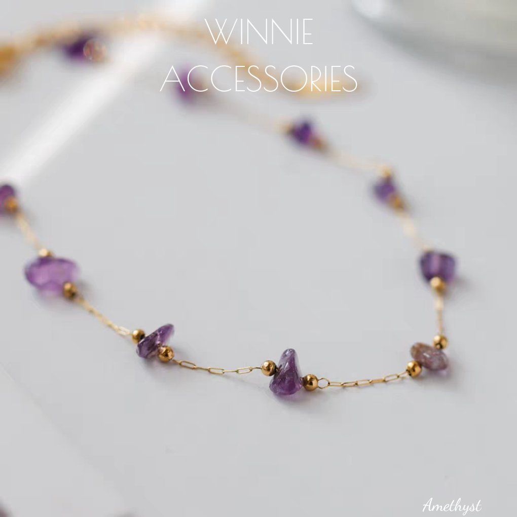  Lắc chân titan Amethyst 