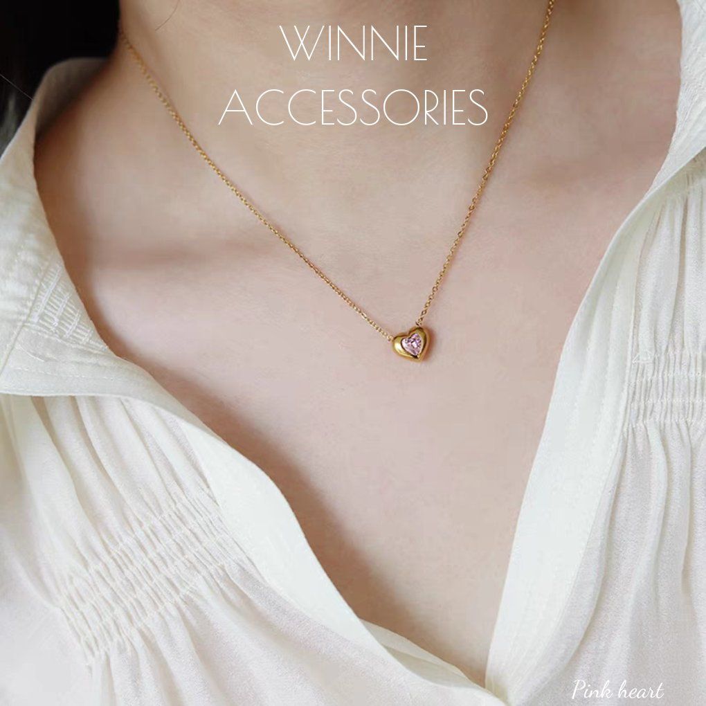  Dây chuyền titan Pink Heart 