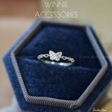  Nhẫn Bạc S925 Bướm Tim 