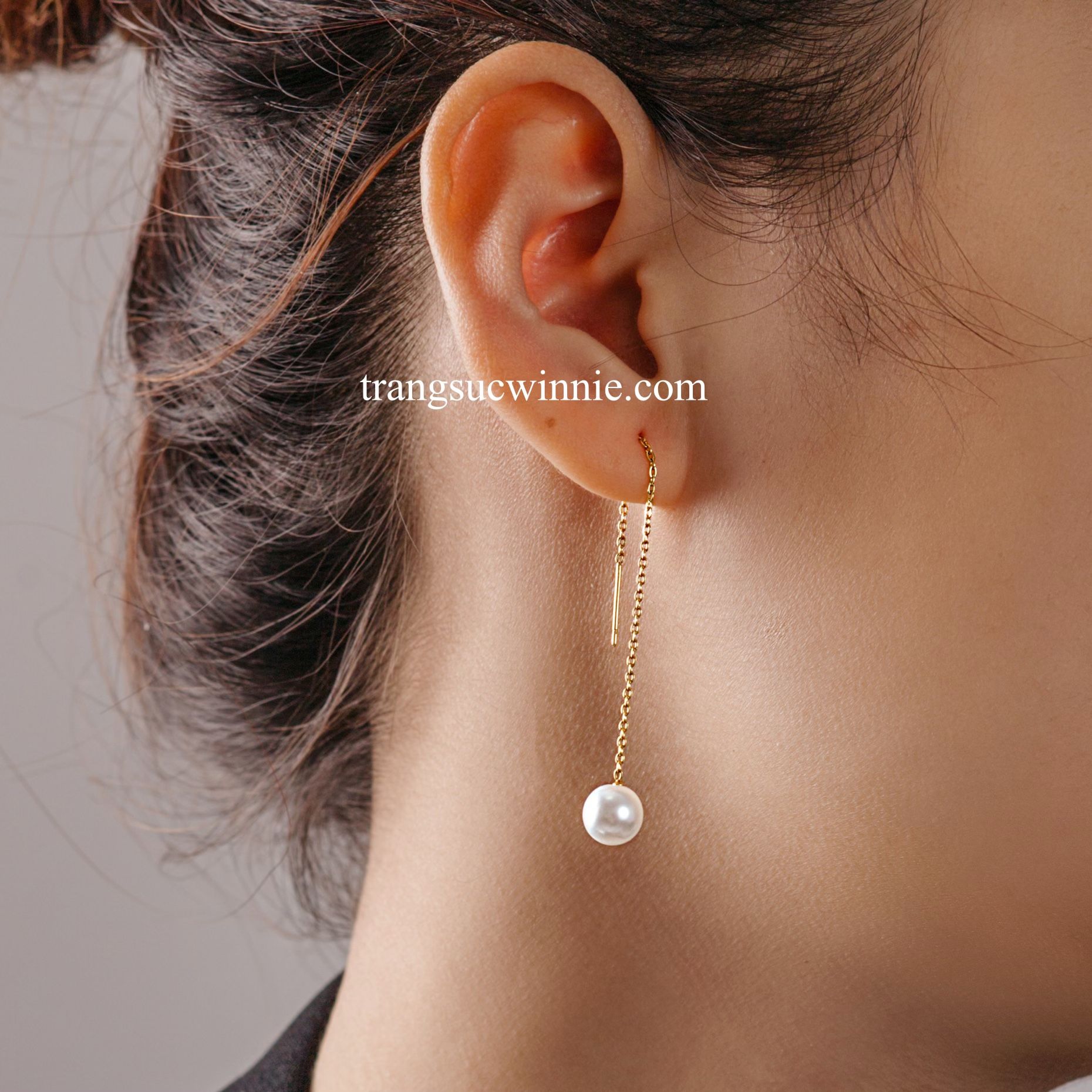  Hoa tai Ngọc trai dây 