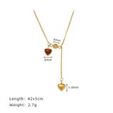  Dây chuyền Titan Twins red heart 