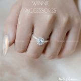  Nhẫn Bạc S925 Halo Blossom 
