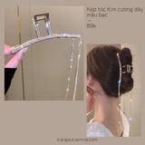  Kẹp tóc Kim cương dây Bạc 