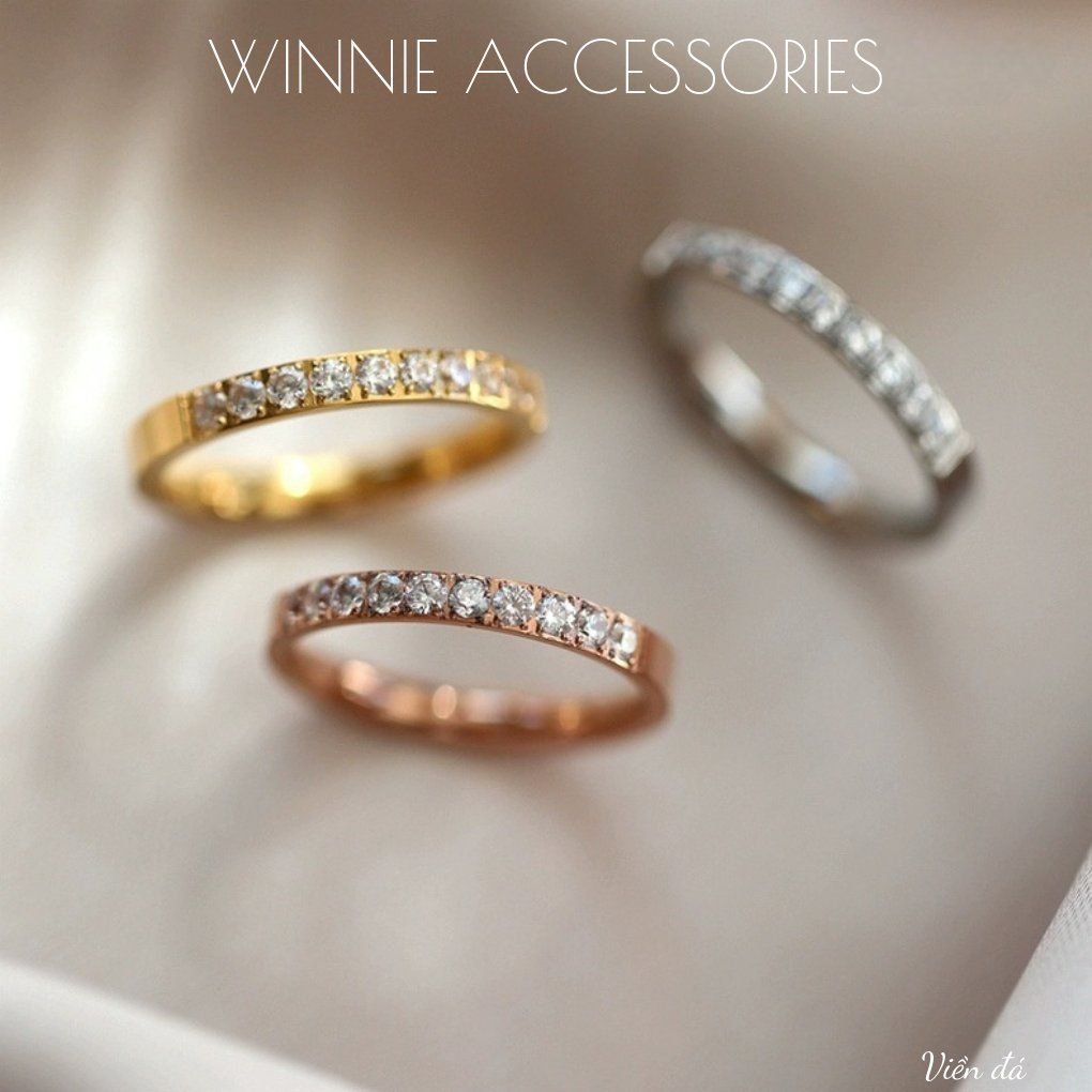  Nhẫn titan Viền đá VH 